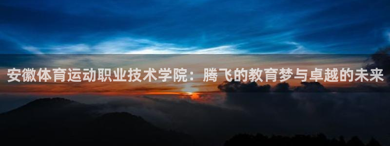 米兰体育官方正版app五金厂:安徽体育运动职业技术学院:腾飞